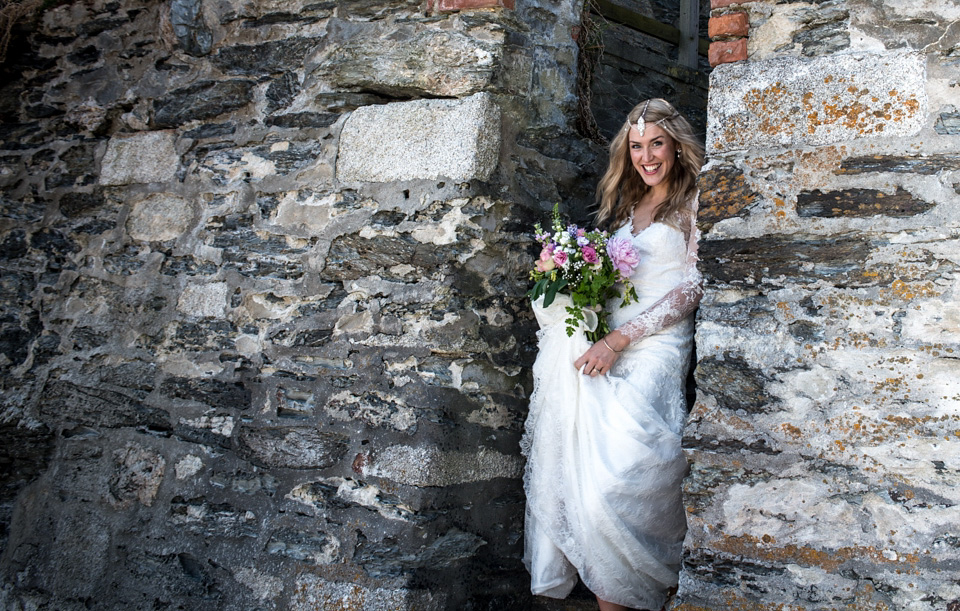 cornwall wedding, cornish wedding, surfers wedding, marc le galle, wilden bride, backless wedding dress