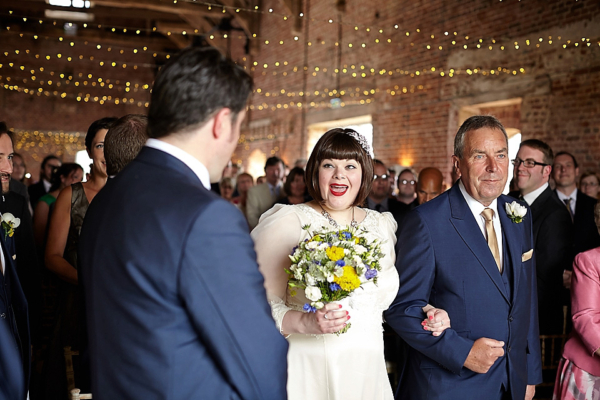 1970’s Inspired Lace and Long Sleeves for a Summer Solstice Barn Wedding in Norfolk