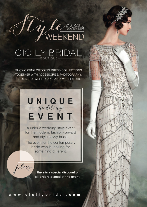 Details of a designer open day at Cicily Bridal boutique in Leicester in November 2014 cicily bridal, leicester wedding dress shops