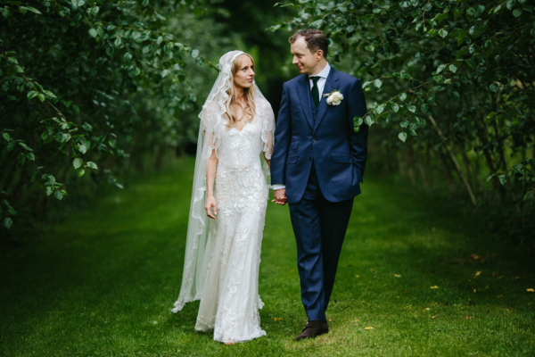 A Juliet Cap Veil and ‘Azalea’ by Jenny Packham for a 1920’s and 1930’s Inspired Cotswolds Wedding