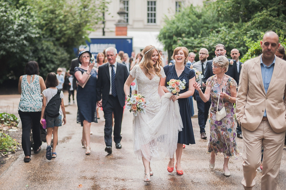 eliza jane howell, london town hall weddings, emmie scott photography, beaded wedding dress, 1930s style wedding