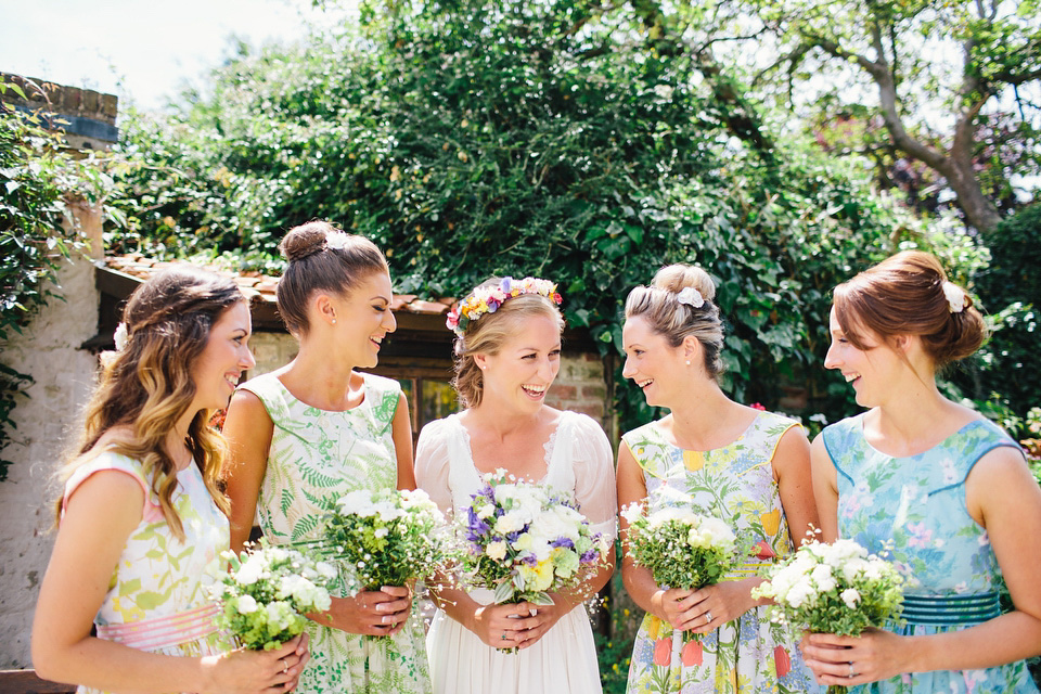 colourful weddings, floral crown, flower crown, whimsical wedding, dorset weddings, richard skins photography