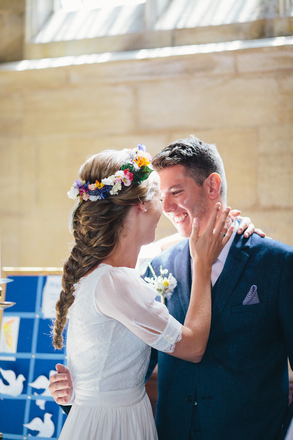 colourful weddings, floral crown, flower crown, whimsical wedding, dorset weddings, richard skins photography