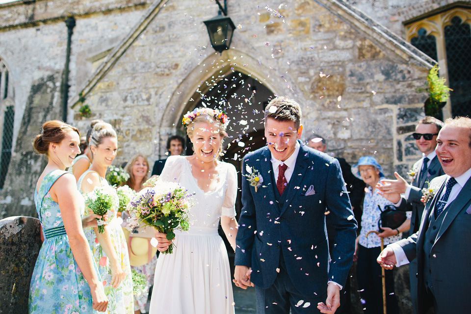 colourful weddings, floral crown, flower crown, whimsical wedding, dorset weddings, richard skins photography