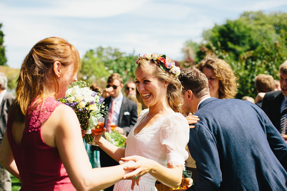 colourful weddings, floral crown, flower crown, whimsical wedding, dorset weddings, richard skins photography