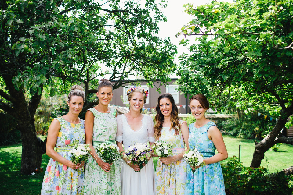 colourful weddings, floral crown, flower crown, whimsical wedding, dorset weddings, richard skins photography