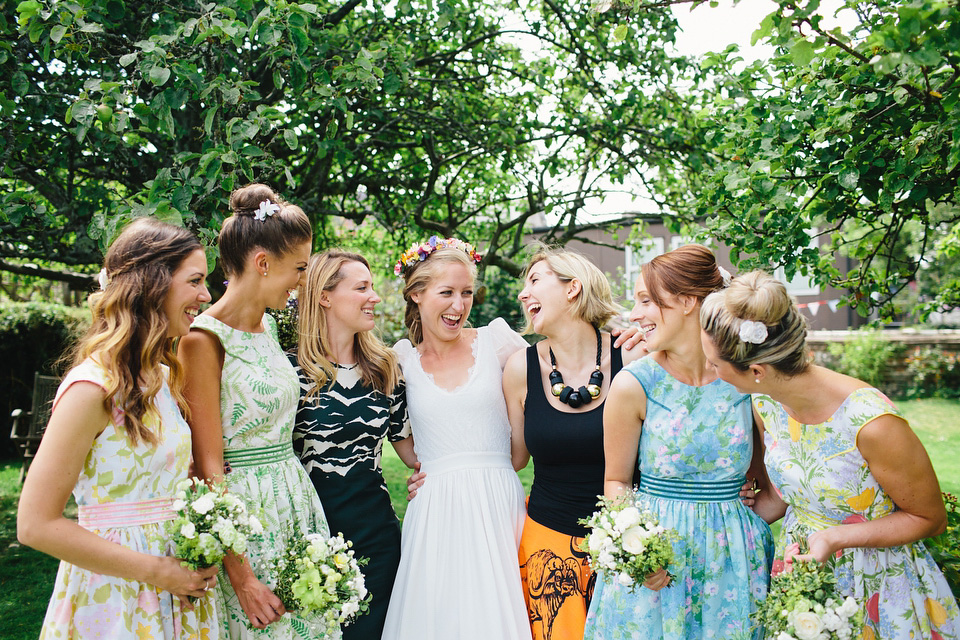 colourful weddings, floral crown, flower crown, whimsical wedding, dorset weddings, richard skins photography