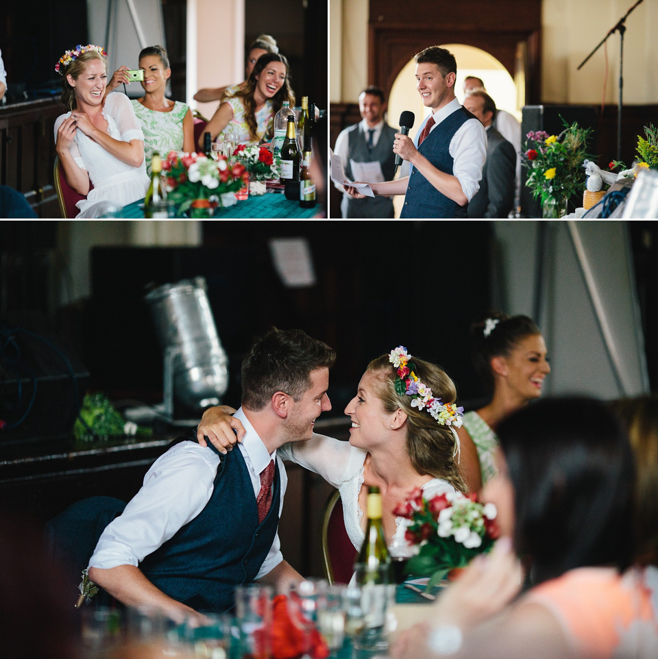 colourful weddings, floral crown, flower crown, whimsical wedding, dorset weddings, richard skins photography