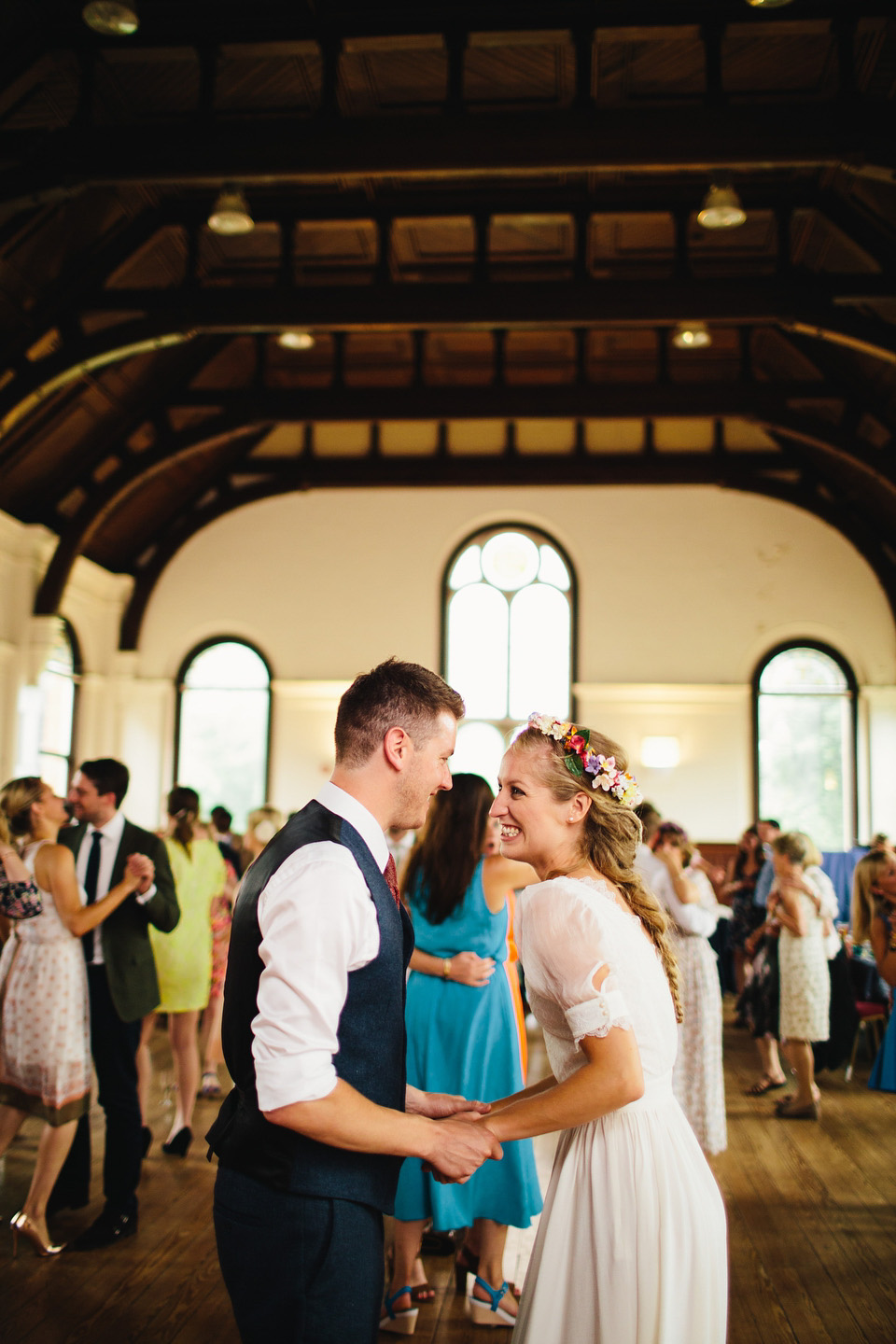 colourful weddings, floral crown, flower crown, whimsical wedding, dorset weddings, richard skins photography