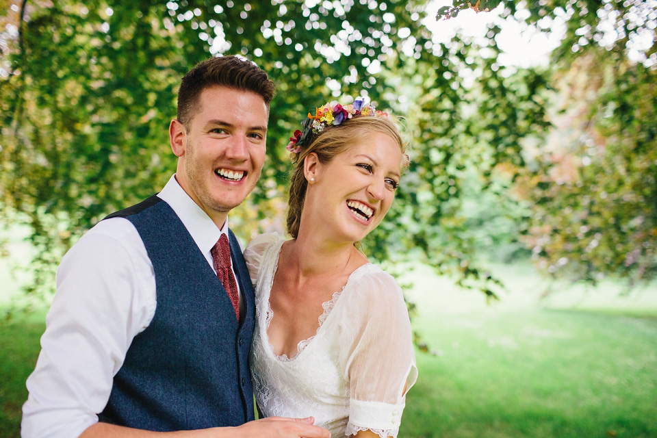 colourful weddings, floral crown, flower crown, whimsical wedding, dorset weddings, richard skins photography