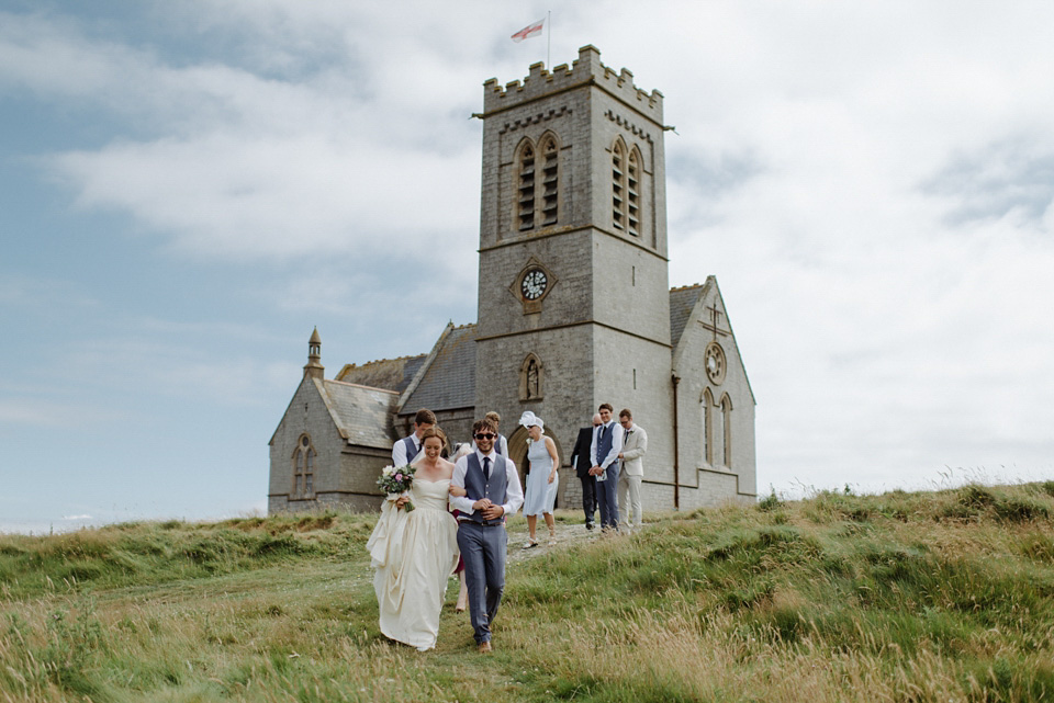 lundy island wedding, bhldn wedding dress, cypress wedding dress, bhldn, 1980s wedding dress, vintage wedding dress, kitchener photography