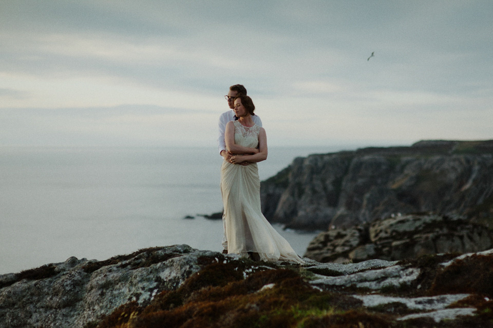 lundy island wedding, bhldn wedding dress, cypress wedding dress, bhldn, 1980s wedding dress, vintage wedding dress, kitchener photography