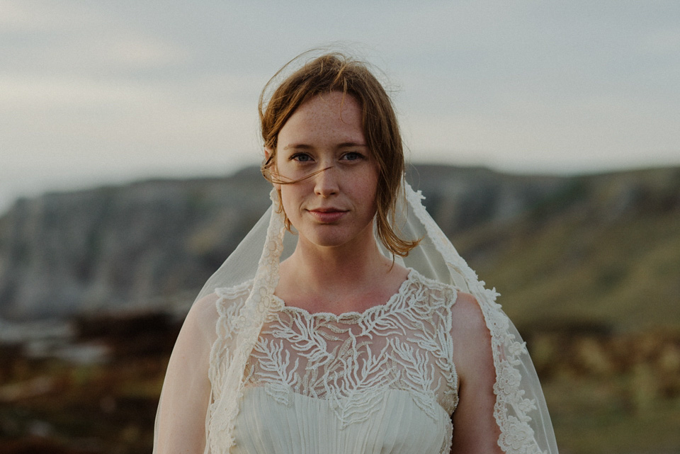 lundy island wedding, bhldn wedding dress, cypress wedding dress, bhldn, 1980s wedding dress, vintage wedding dress, kitchener photography