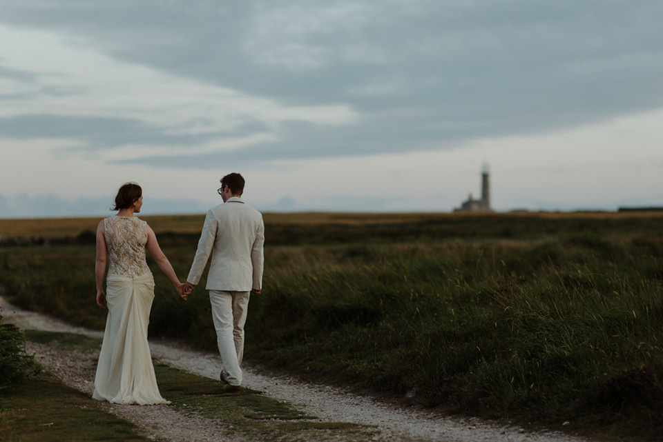 lundy island wedding, bhldn wedding dress, cypress wedding dress, bhldn, 1980s wedding dress, vintage wedding dress, kitchener photography