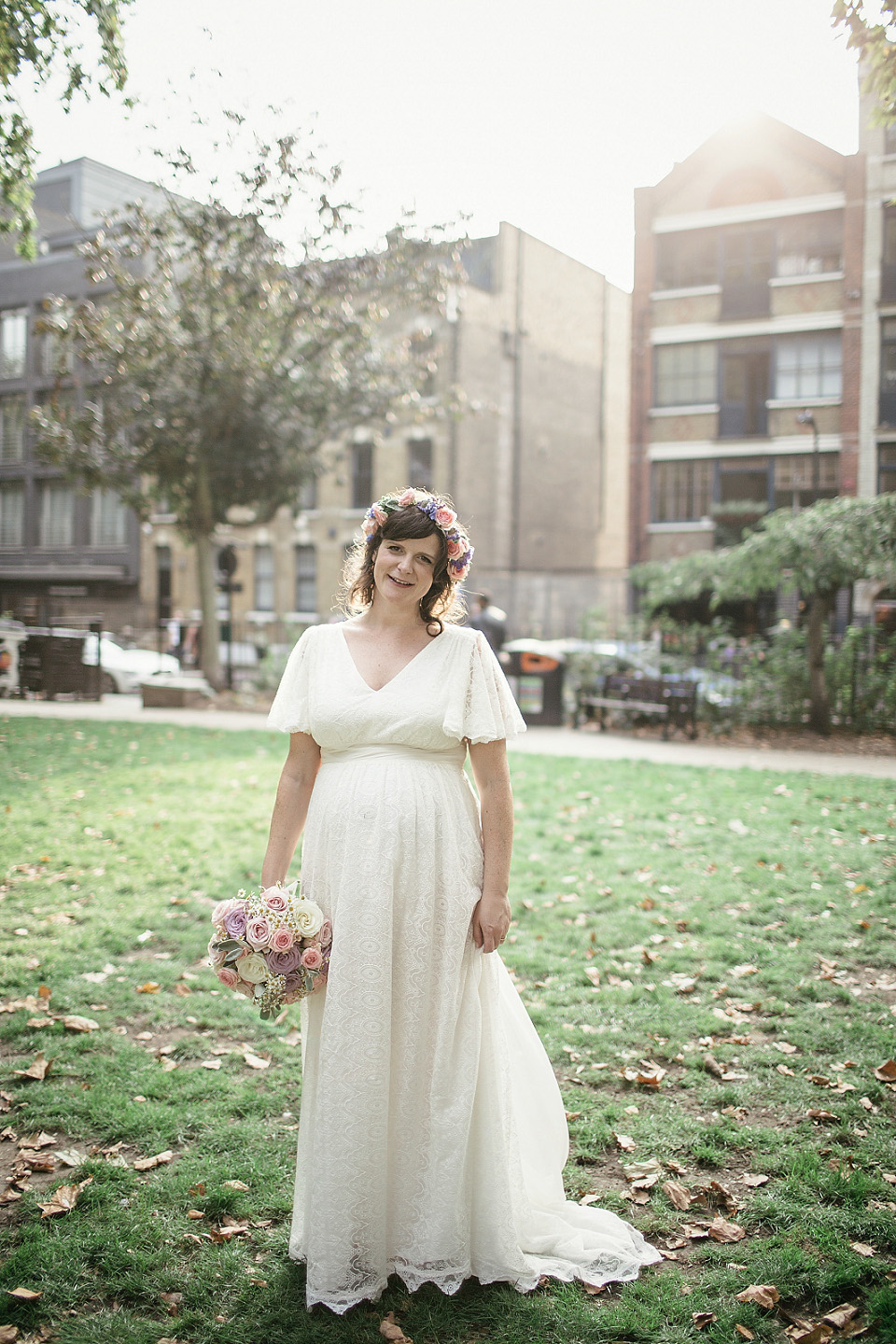minna wedding dresses, kat hill photography, hoxton weddings, pregnant bride, expectant bride