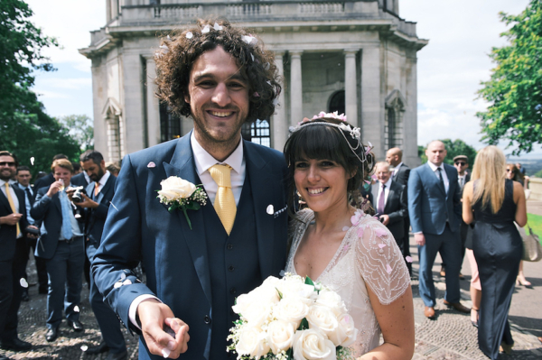A Beaded Gown and Delicate ‘Emmy’ Headpiece for an Art Deco Inspired Wedding at the Midland Hotel