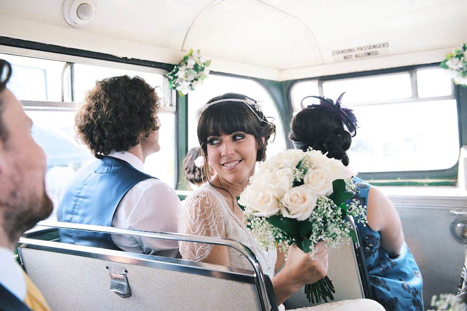 art deco bride, art deco wedding, midland hotel morecombe, jenny packham wedding dress