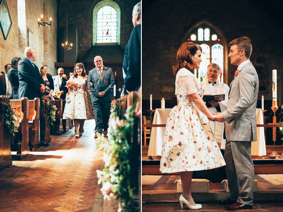 floral wedding dress, tea length wedding dress, joanne fleming