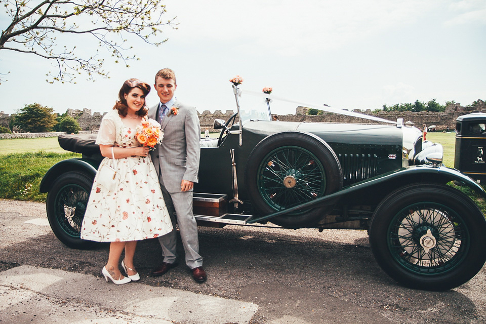 floral wedding dress, tea length wedding dress, joanne fleming