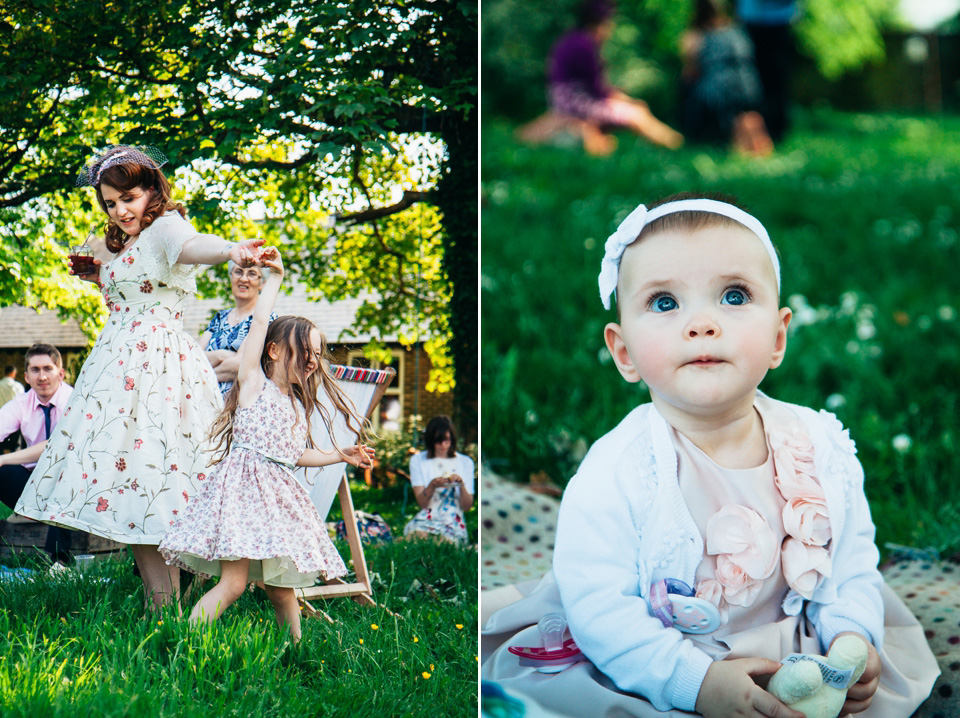 floral wedding dress, tea length wedding dress, joanne fleming