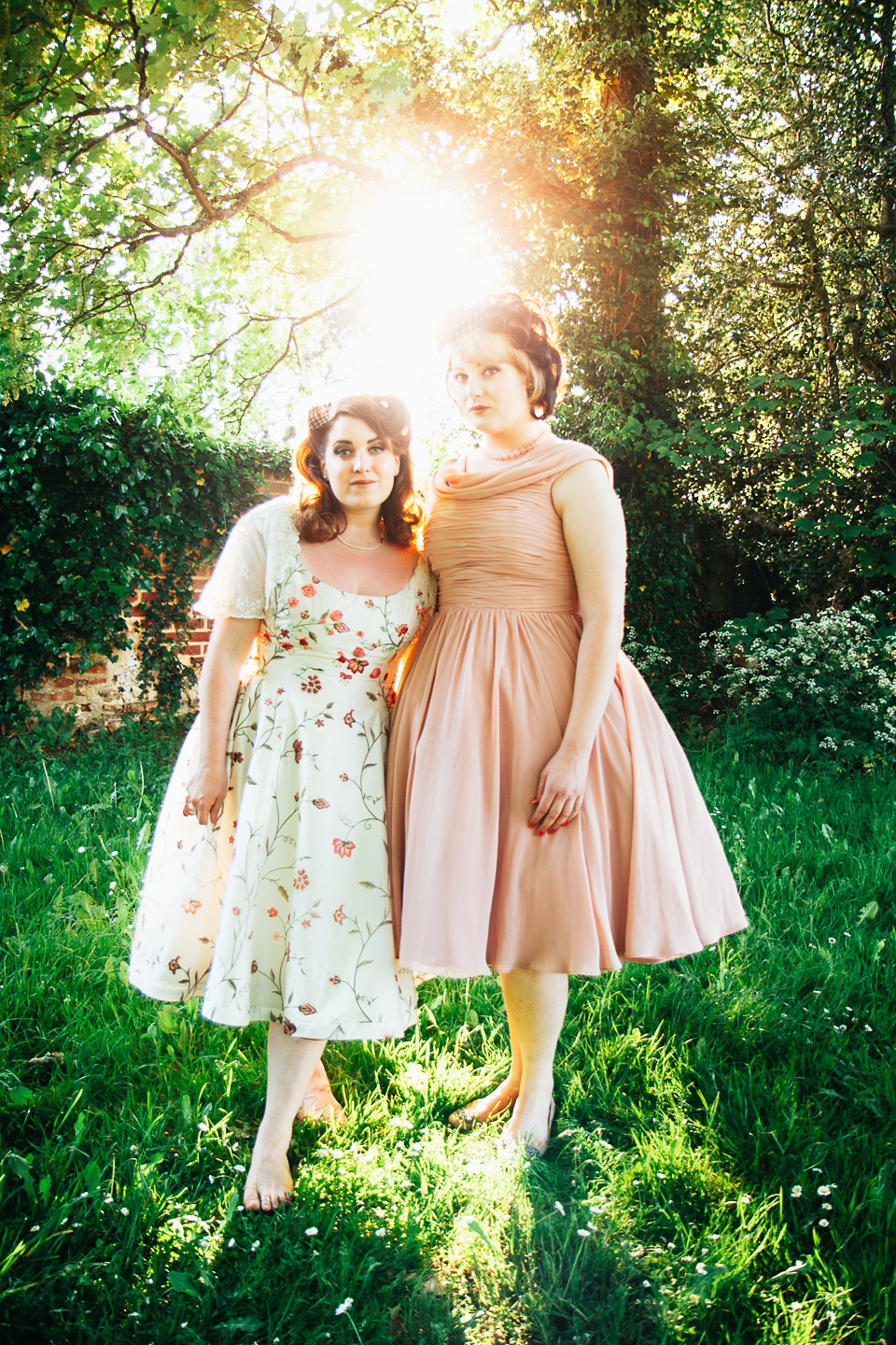 floral wedding dress, tea length wedding dress, joanne fleming