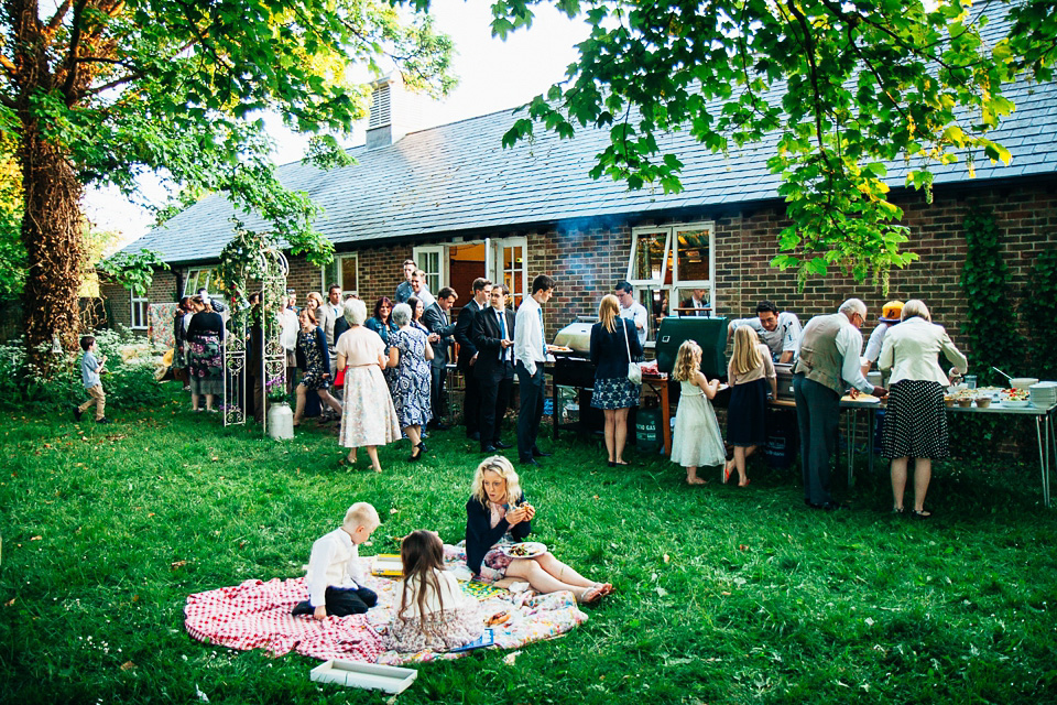 floral wedding dress, tea length wedding dress, joanne fleming