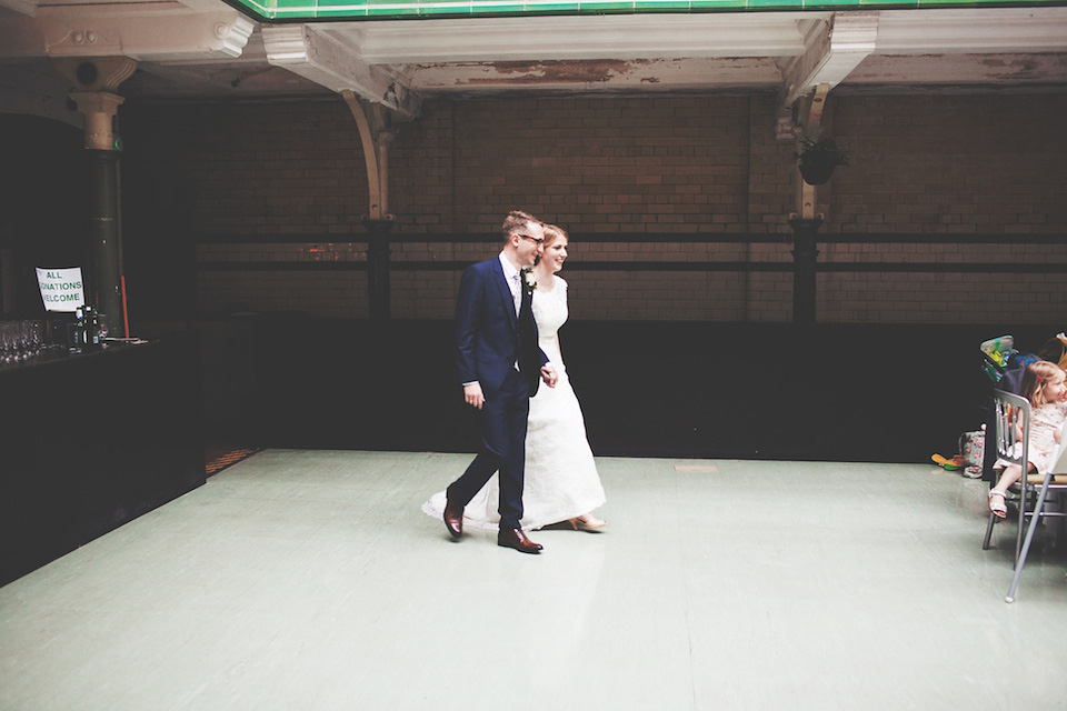 victoria baths manchester, paper lanterns, manchester weddings, heart on fire photography, mori lee