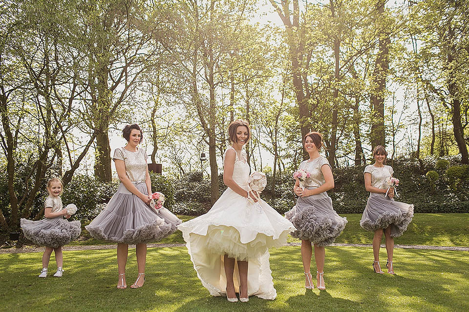 50s style Timeless Couture wedding dress, poofy veil, 60s veil, 50s dress, paul joseph photography