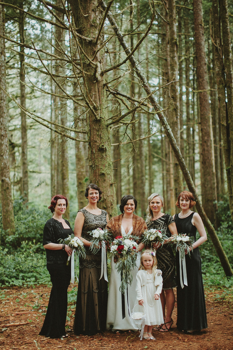 jazz age wedding, british columbia wedding, woodland wedding, brittany esther photography