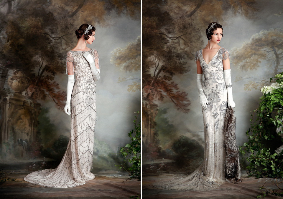 Art deco beaded clearance wedding dress