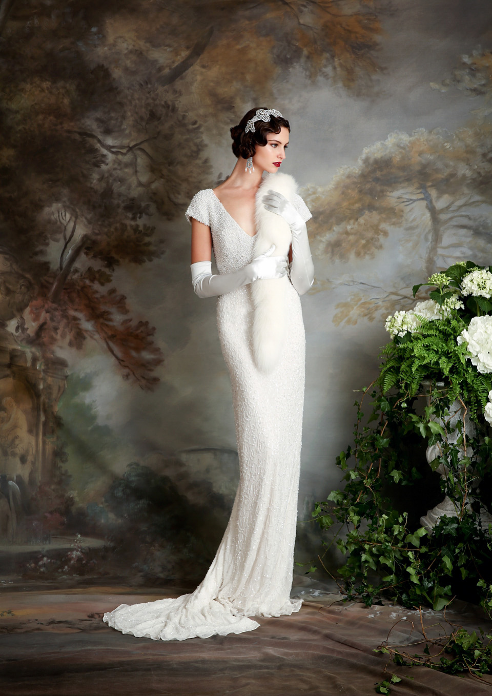 eliza jane howell, art deco weddings, beaded wedding dress, deco wedding