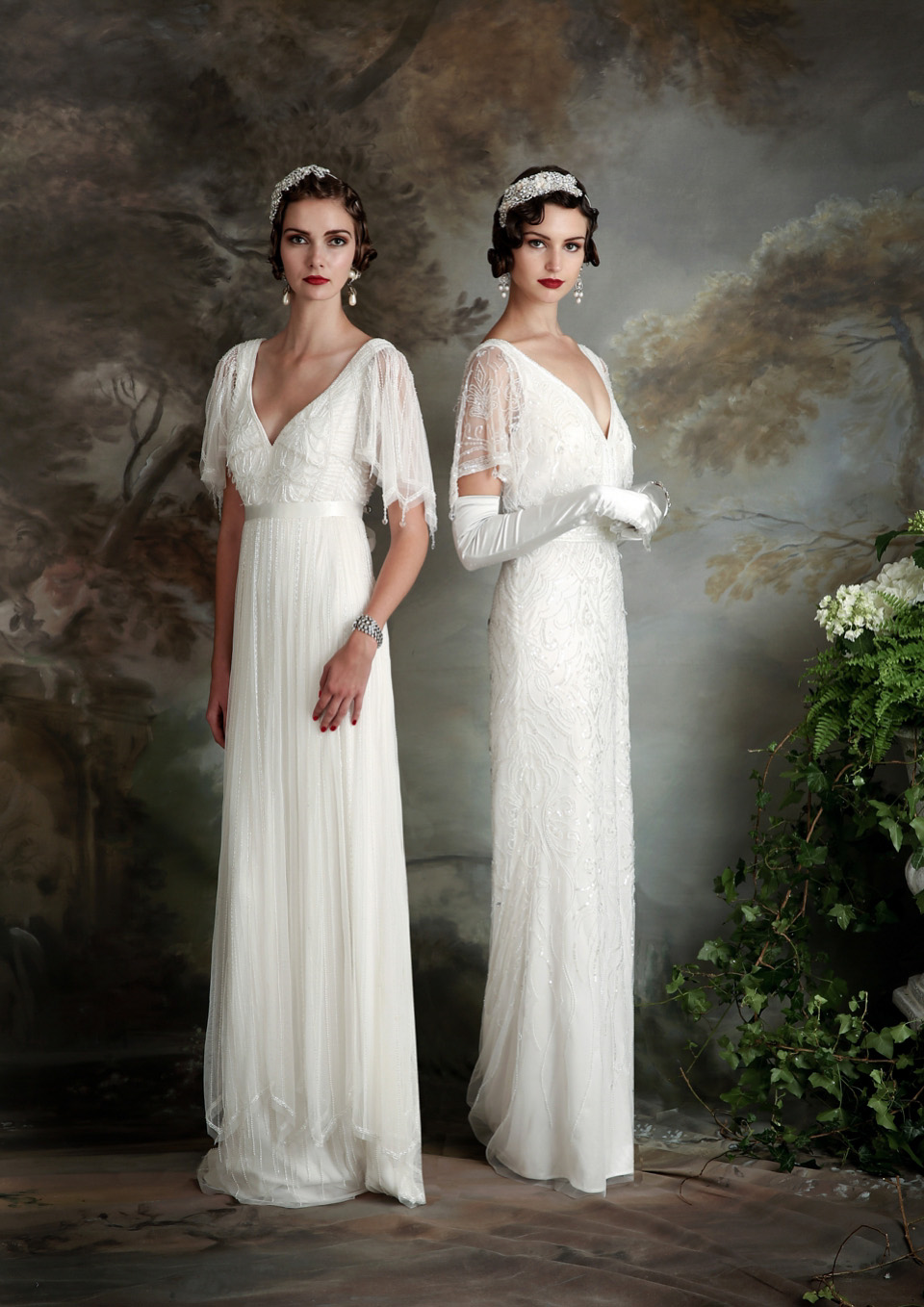 eliza jane howell, art deco weddings, beaded wedding dress, deco wedding