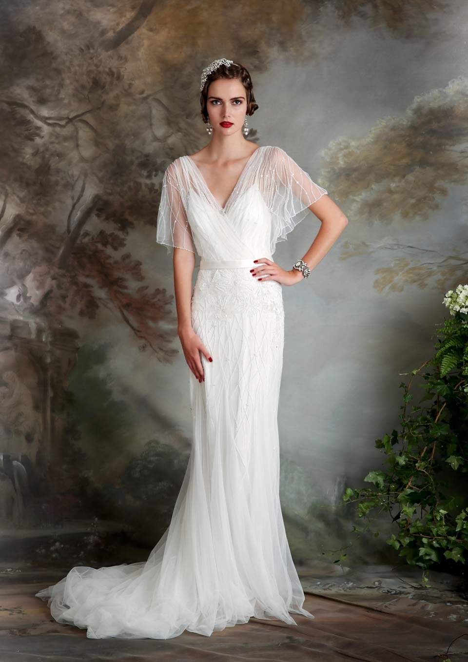 eliza jane howell, art deco weddings, beaded wedding dress, deco wedding