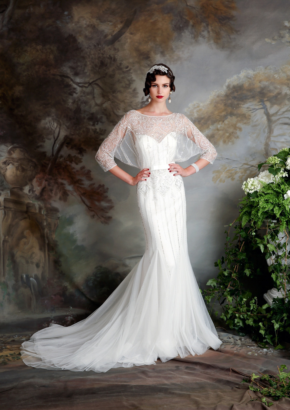 eliza jane howell, art deco weddings, beaded wedding dress, deco wedding