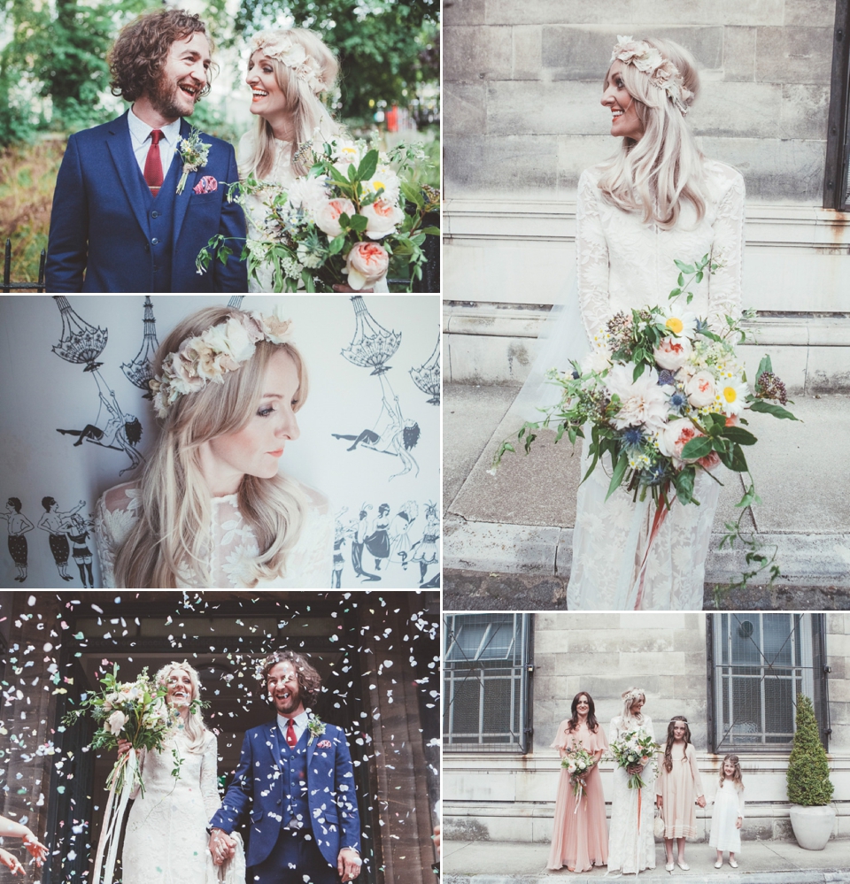 70's bohemian london pub wedding