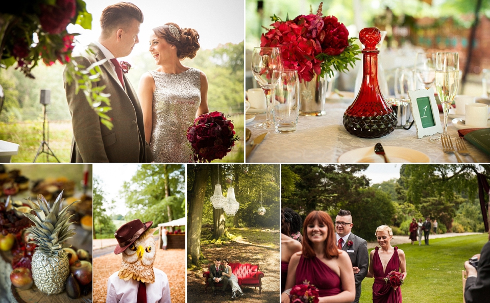 berry red maroon wedding