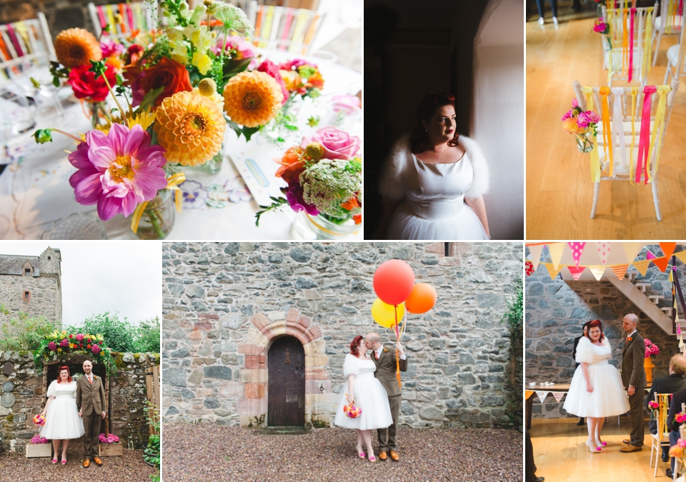 colourful british 1950s inspired wedding