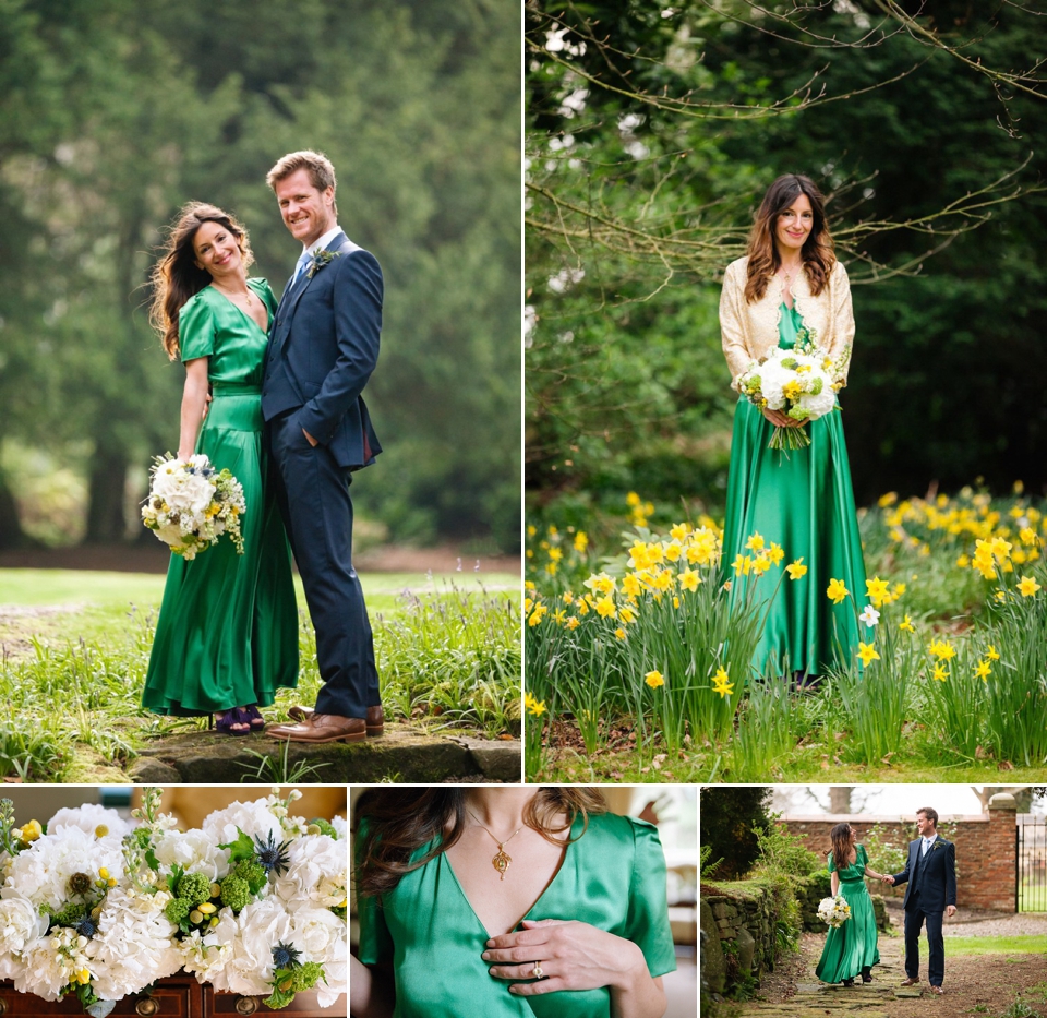 emerald green wedding dress