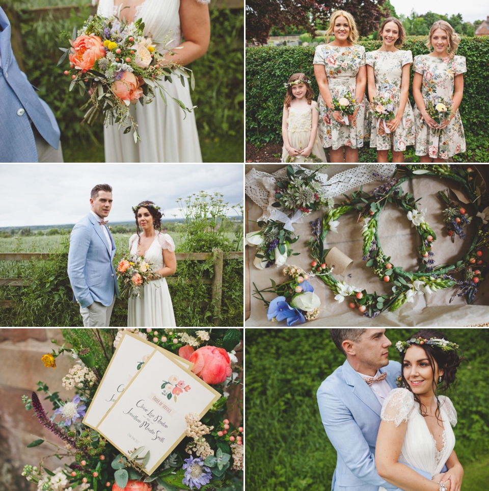 rustic coral wedding