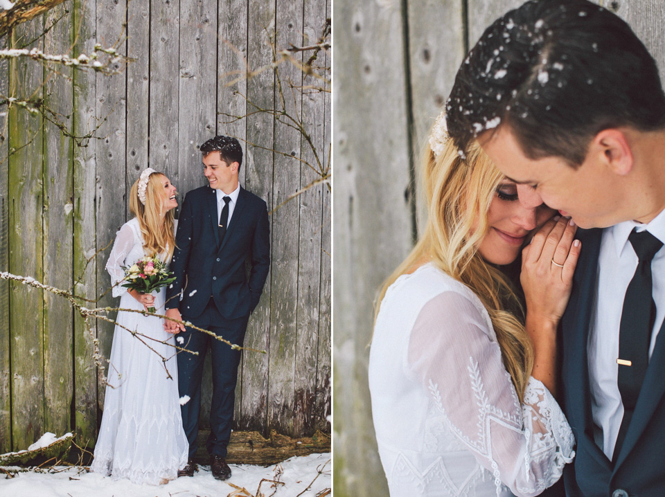 free peole, boho bride, boho wedding, hippie bride, hippie wedding, snowy wedding, german wedding