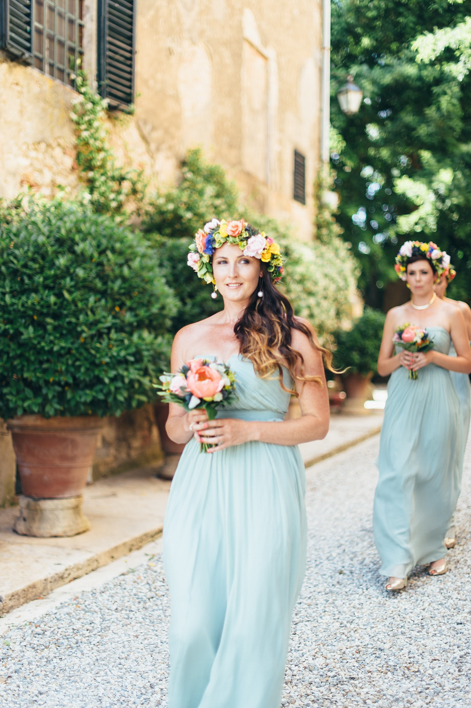 italian wedding, rustic italian wedding, temperley london bride, temperley wedding dress