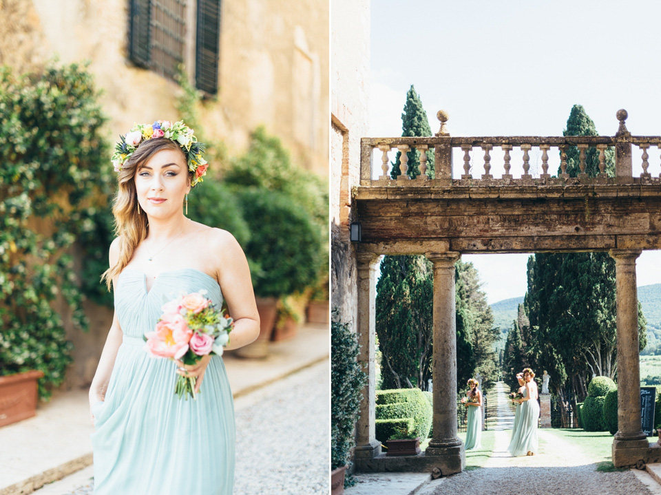 italian wedding, rustic italian wedding, temperley london bride, temperley wedding dress