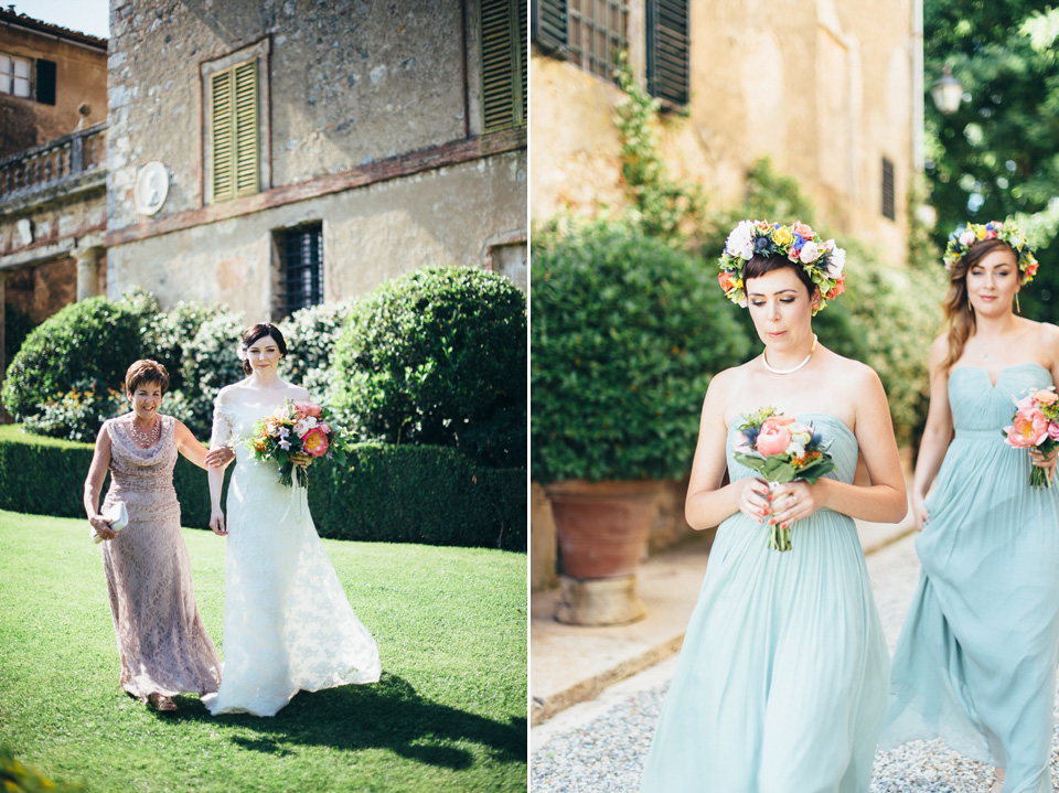 italian wedding, rustic italian wedding, temperley london bride, temperley wedding dress