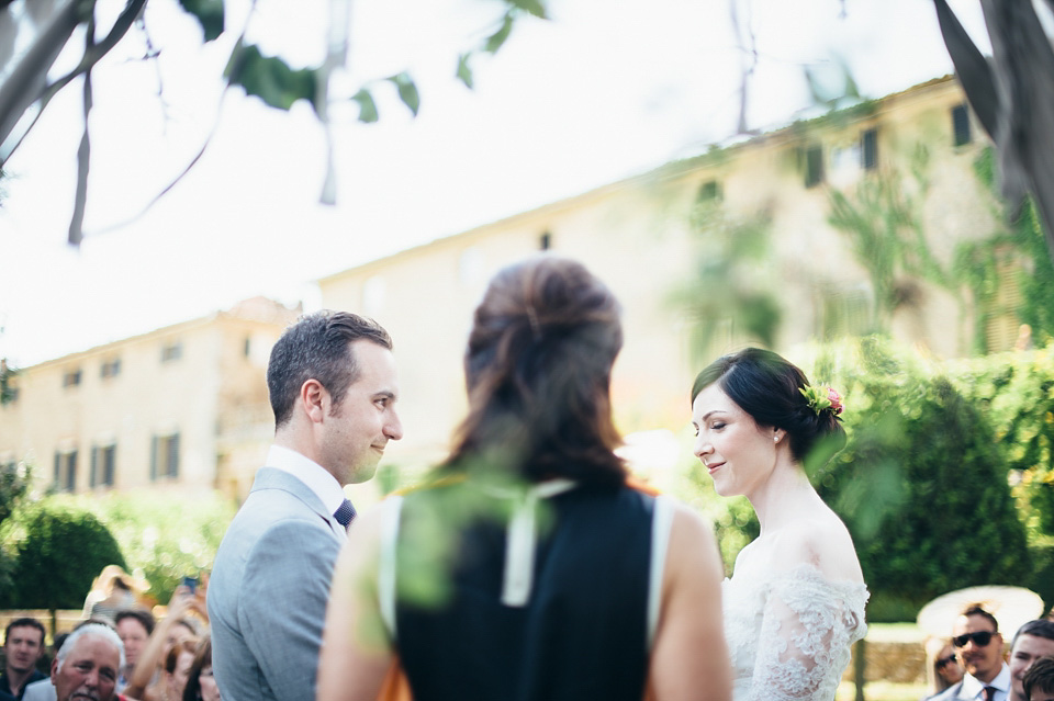 italian wedding, rustic italian wedding, temperley london bride, temperley wedding dress