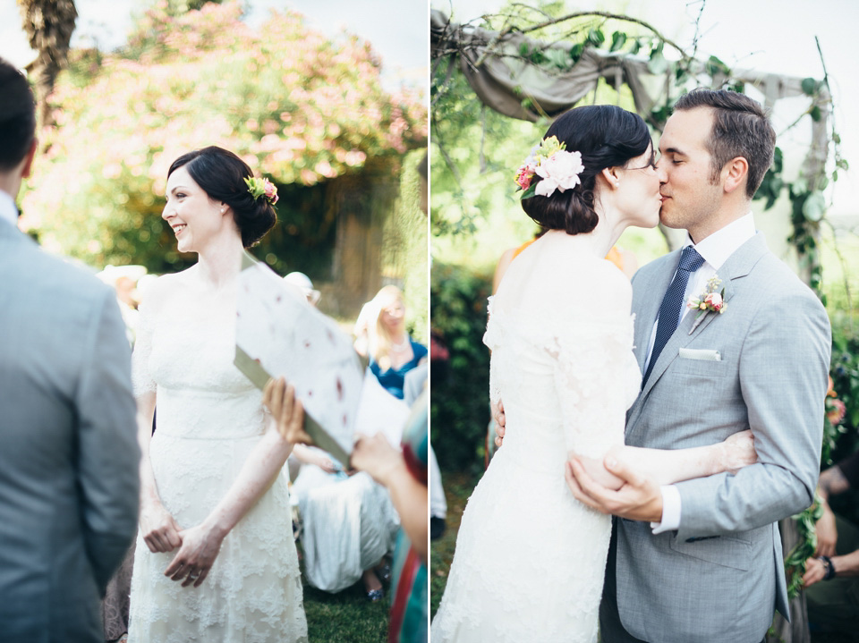 italian wedding, rustic italian wedding, temperley london bride, temperley wedding dress