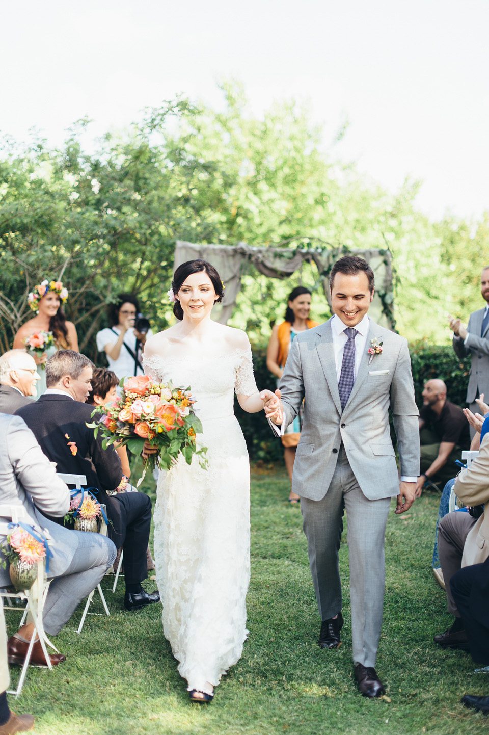 italian wedding, rustic italian wedding, temperley london bride, temperley wedding dress