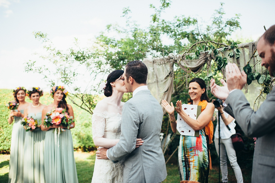 italian wedding, rustic italian wedding, temperley london bride, temperley wedding dress