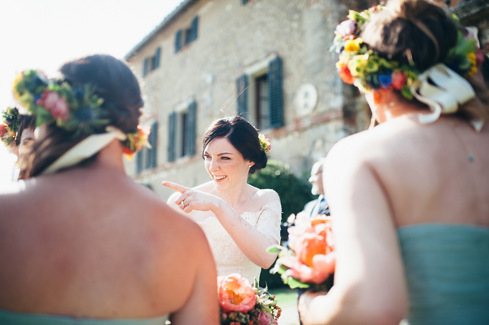 italian wedding, rustic italian wedding, temperley london bride, temperley wedding dress