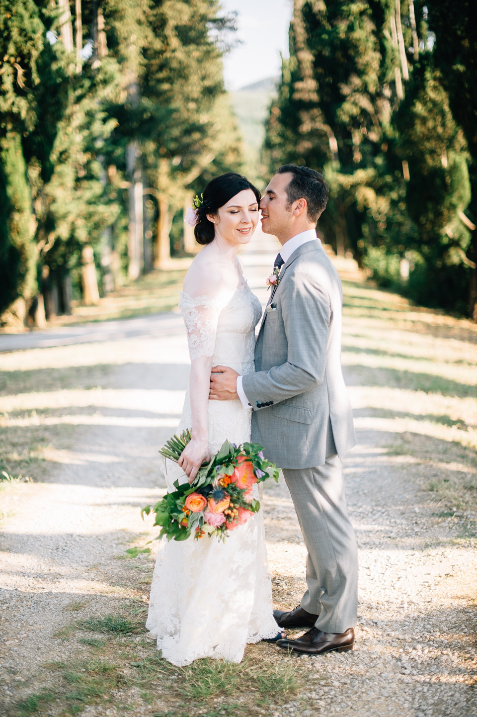 italian wedding, rustic italian wedding, temperley london bride, temperley wedding dress