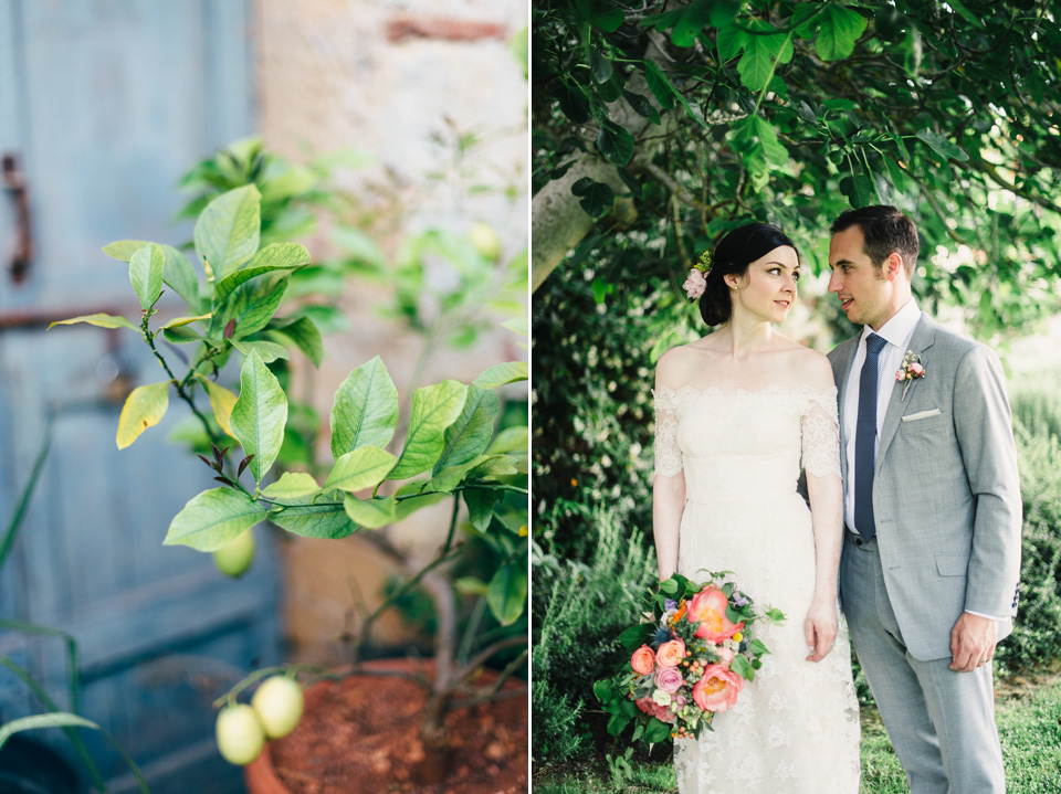 italian wedding, rustic italian wedding, temperley london bride, temperley wedding dress